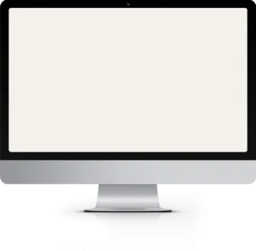 a computer monitor with a blank screen