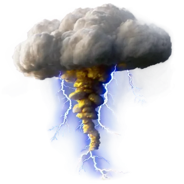 a cloud with lightning coming out of it