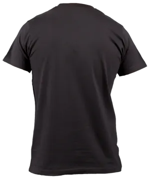 a black t - shirt on a white background