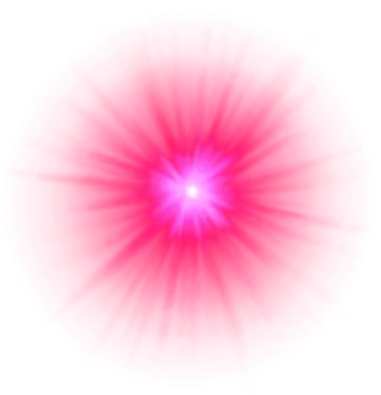 a bright pink star burst on a white background