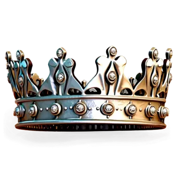a metal crown on a white background