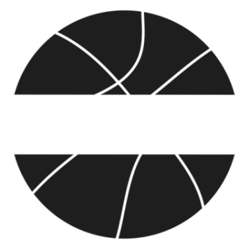 a basketball ball in the center of a circle