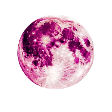 a pink moon with stars on it