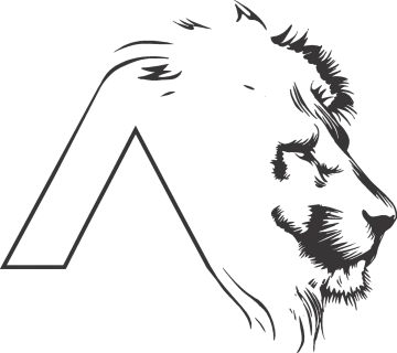 the letter a with a lion head