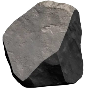 a large rock on a white background
