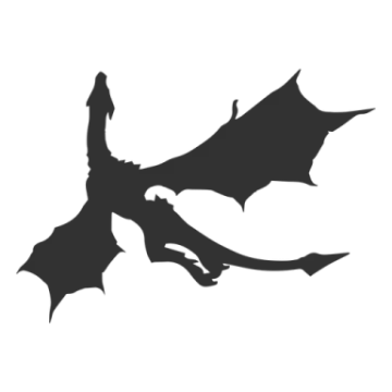 a black and white silhouette of a bat
