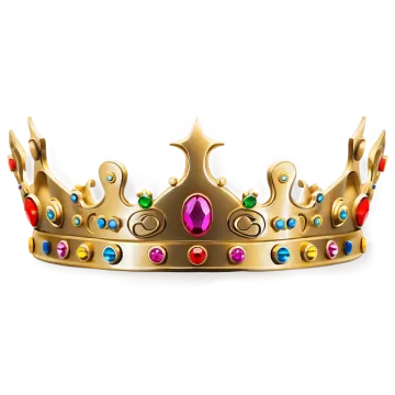 a golden crown with colorful gems