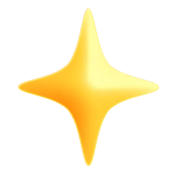 a yellow star on a white background