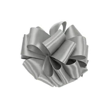 a gray bow on a white background