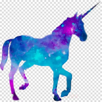 a watercolor painting of a unicorn on transparent background