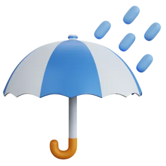 an umbrella with rain coming out of it