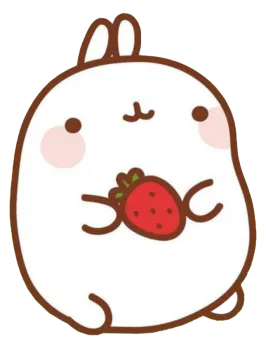 a cartoon character with an apple in his hand