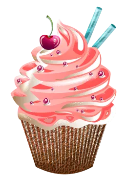 a cupcake with a cherry on top