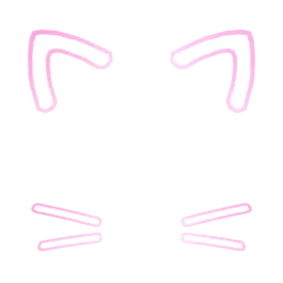 the outline of a cat's face