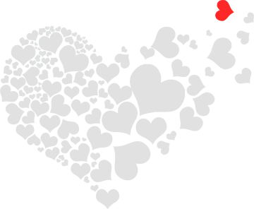 a heart made out of many hearts