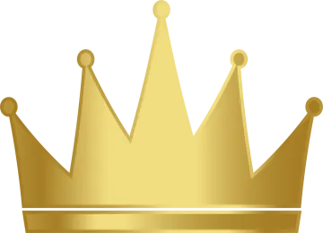 a gold crown on a white background