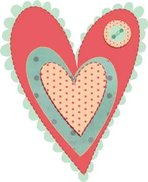a heart with a clock on top of it