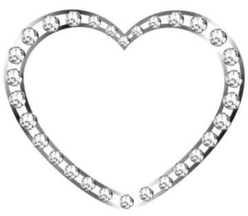 a heart shape made of diamonds