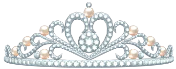 a crown with diamonds and pearls