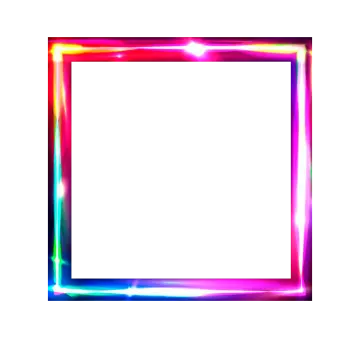 a rainbow colored frame on a white background