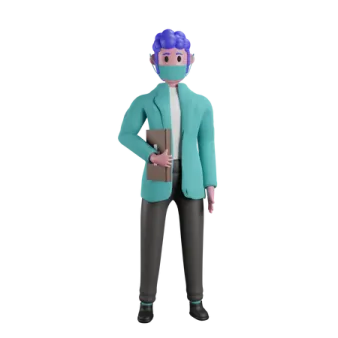a person in a suit and tie holding a book