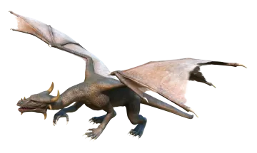 a dragon flying through the air