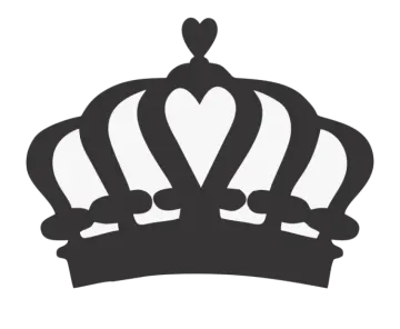 a black crown on a white background