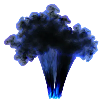 a black cloud of smoke