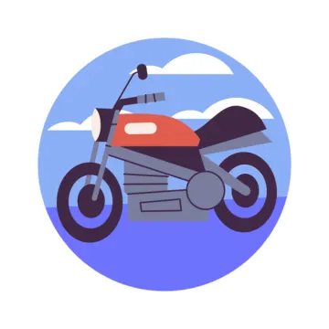 an illustration of a motorcycle on a white background