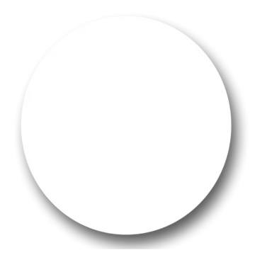 a white circle with a shadow on it