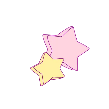 three stars on a white background