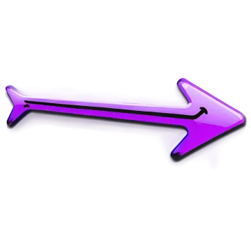 a purple arrow on a white background
