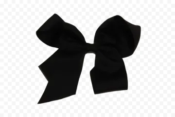 a black bow on a white background