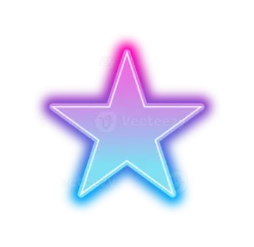 a purple and blue star on a white background