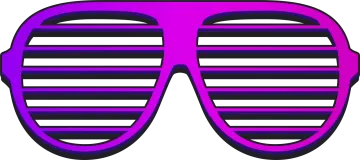 a pair of purple and black striped glasses
