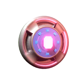 an image of a pink and blue button