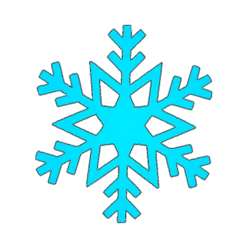 a blue snowflake on white background