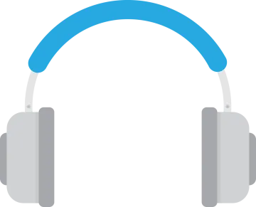 a pair of headphones on a white background