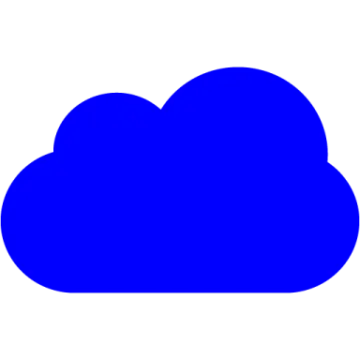 a black and white cloud icon