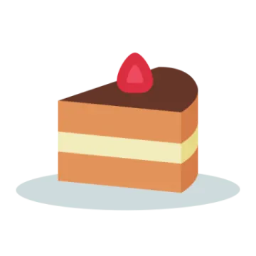 a piece of cake with a cherry on top