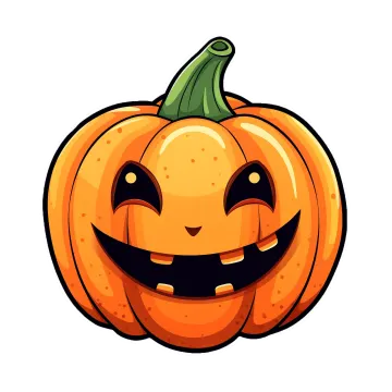 an orange pumpkin with a smiling face