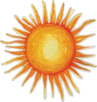 a drawing of the sun
