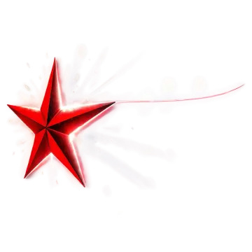 a red star on a white background
