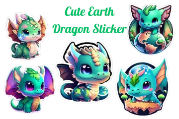 the cutest dragon stickers