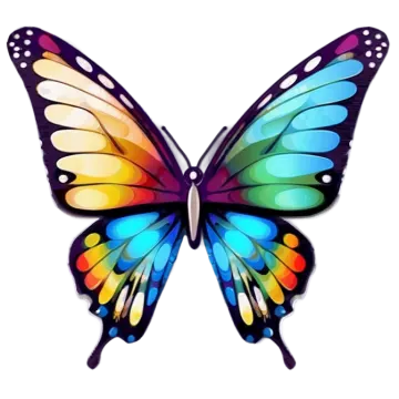 a colorful butterfly on white background