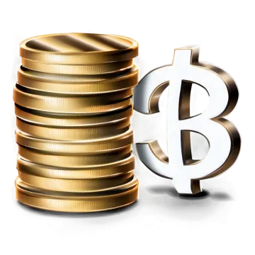 a stack of coins with the letter b on top