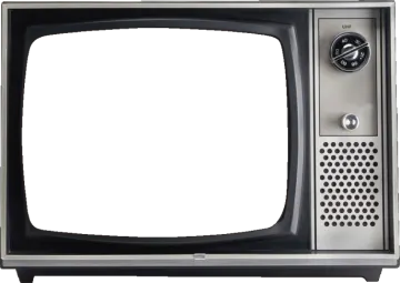 an old television set on a white background