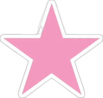 a pink star sticker on a white background