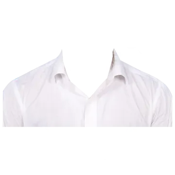 a white shirt with a collar and cuffs