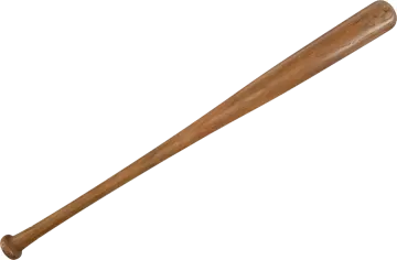 a wooden baseball bat on a white background